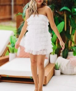 Hazel & Olive Encore Dress - White NEW ARRIVALS